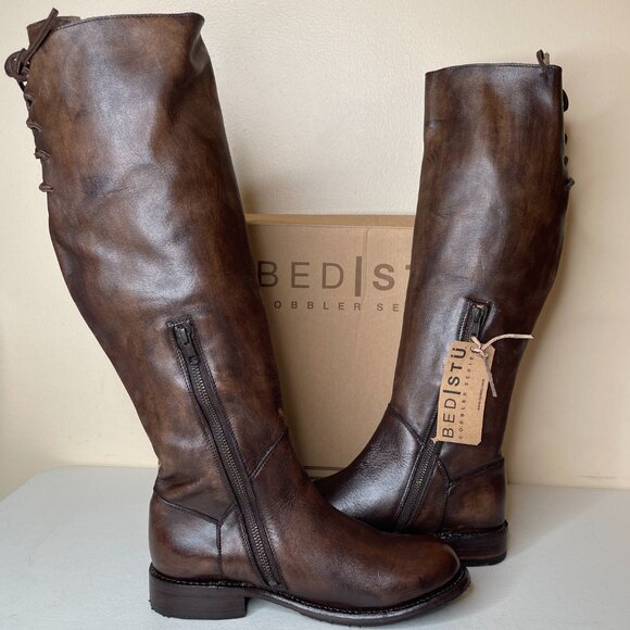 BED STU Manchester Heavily Distressed Tall Leather Riding Boots BEDSTU Size 8.5 - Picture 5 of 16